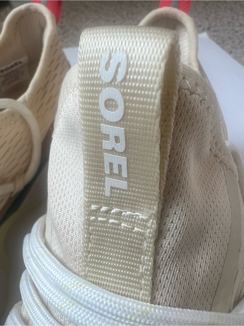 Sorel Kinetic Impact II Crossover Cream Knit Ghillie Lace Sneaker SZ 10 - Picture 9 of 16